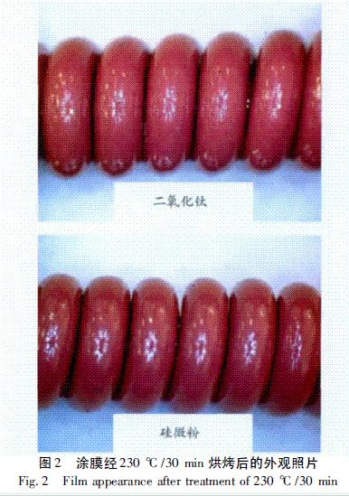 图2 涂膜经高温烧烤后的外观照片
